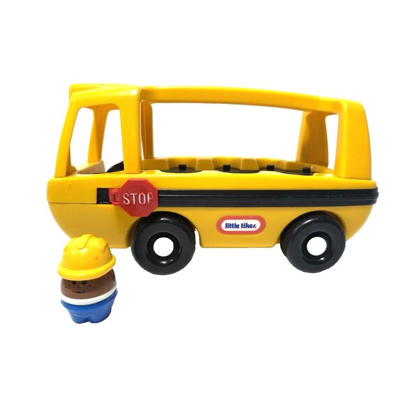 Vintage Little Tikes Toddle Tots School Bus with 1 Chunky Figure 1980s Vintage - Picture 1 of 13